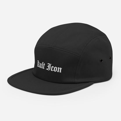 Black cap with 'Kult Icon' embroidery on a white background