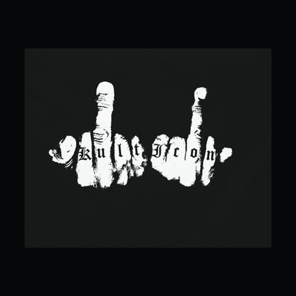 White text 'Kult Icon' on a black background with stylized hands.