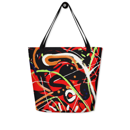 ABSTRACT GRAFFITI double sided large tote