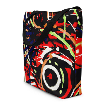 ABSTRACT GRAFFITI double sided large tote