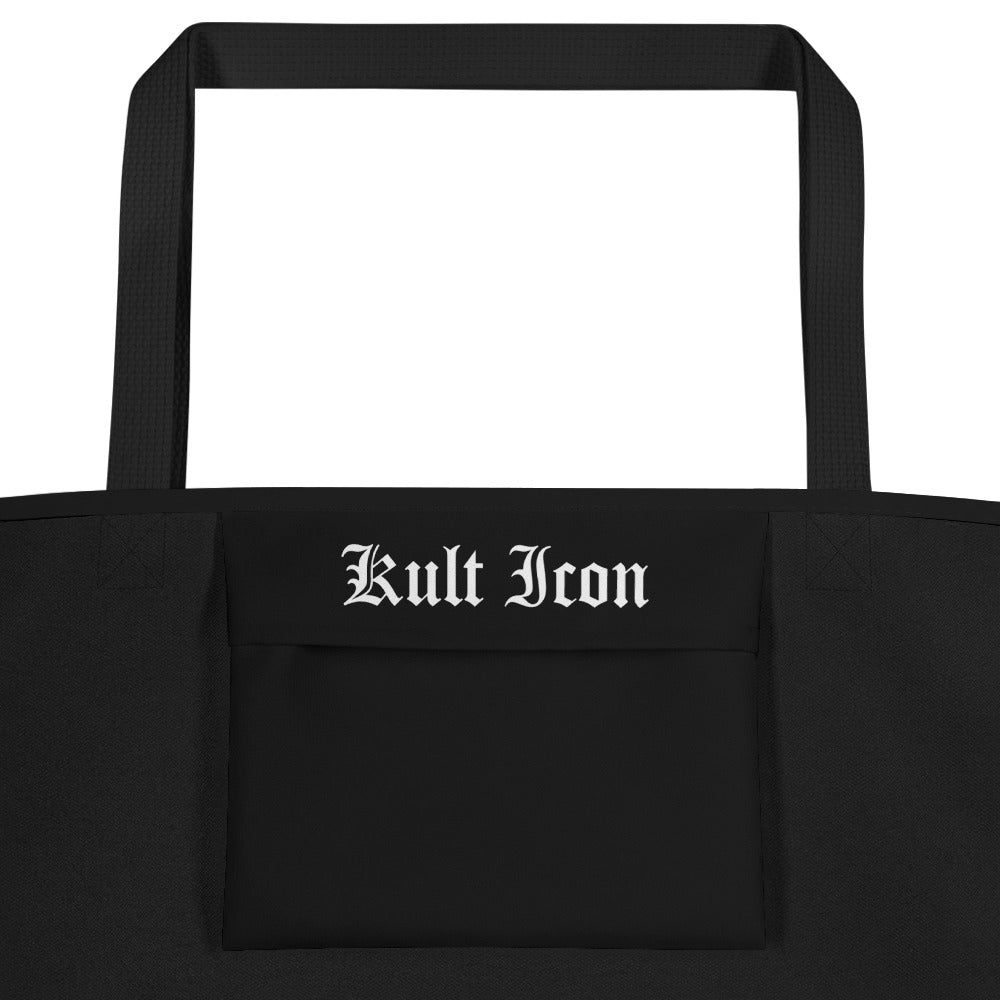 Black bag with 'Kult Icon' text on a white background