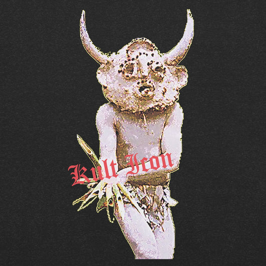 Decorative item with a bull head and 'Bull Icon' text on a black background